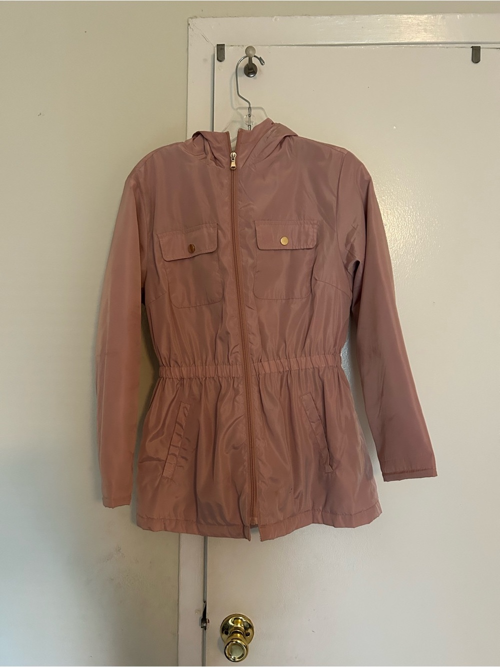 Cavalini Dusty Rose Hooded Utility Anorak Jacket